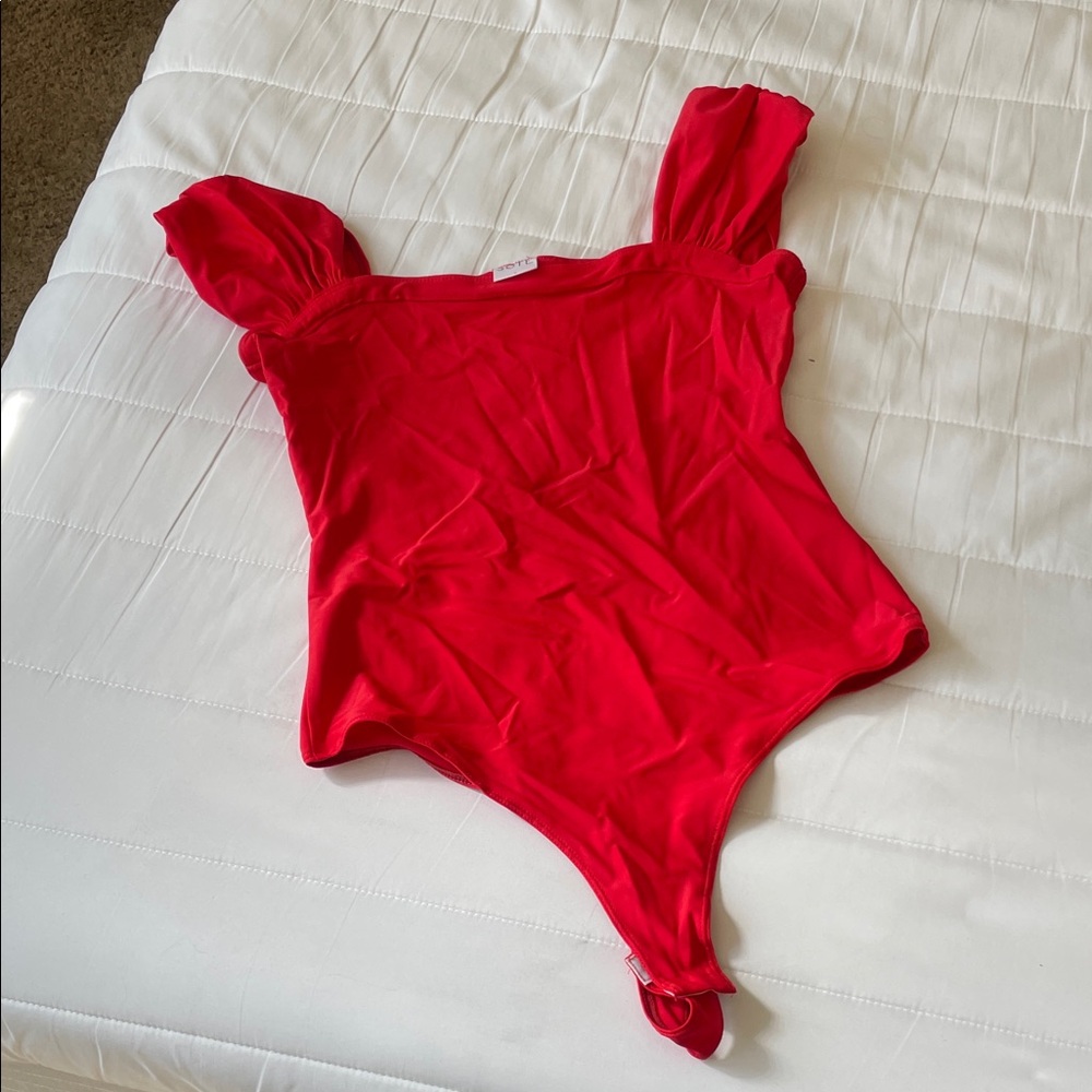 Vibrant Red Women's Bodysuit